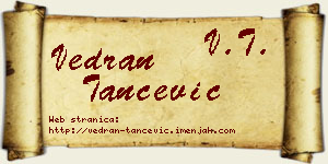 Vedran Tančević vizit kartica